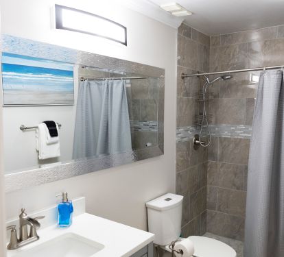 Bath with walk-in shower